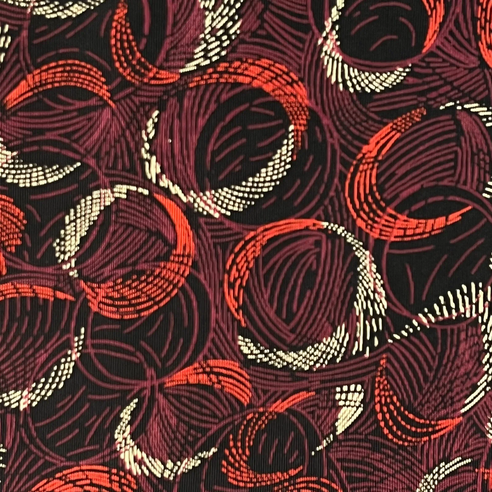 West End Abstract Circle Print Lace Trim V - Image 3