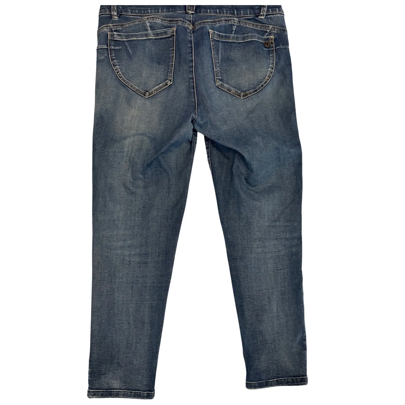 Democracy Absolution Ankle Jeans Distressed Denim Stretch Blue Size‎ 12 - Image 2