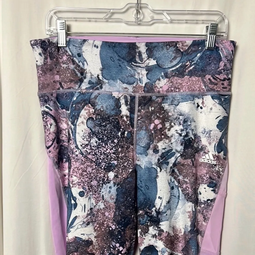 Adidas x Zoe Saldana Prime Green Aeroready 7/8 Tights Size Large - Image 3