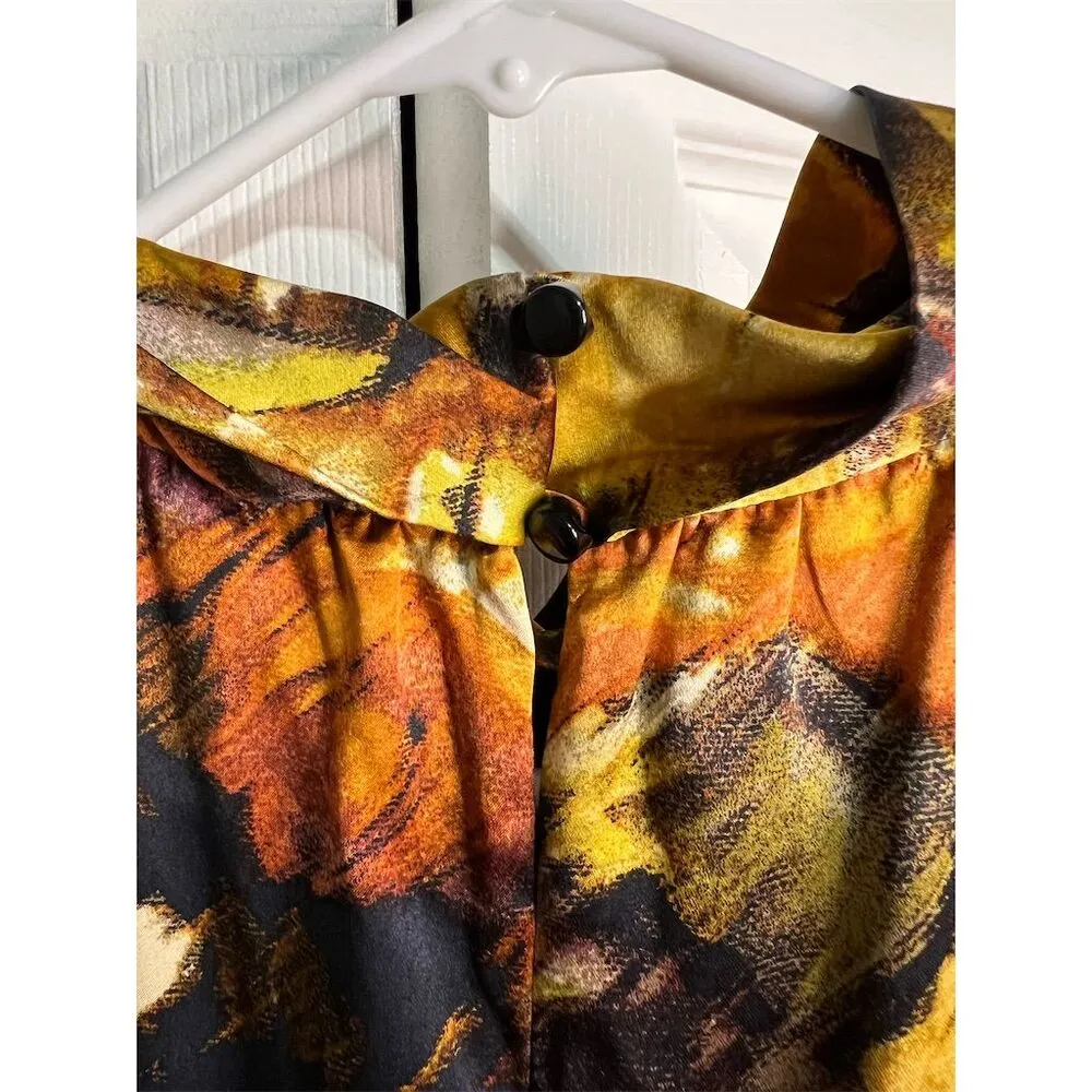 Pendleton Women's Silk Cowl Neck Sheath, Silk Dress Size 6 Multicolor Floral - Image 4