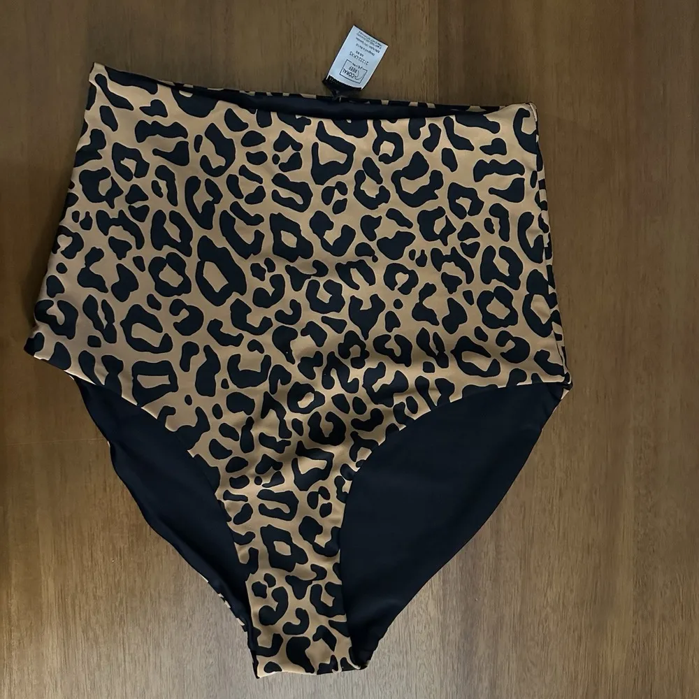 Coral Reef‎ Reversable Ribbed High Waist Bikini Bottoms Size XS 0/2 Black - Image 2