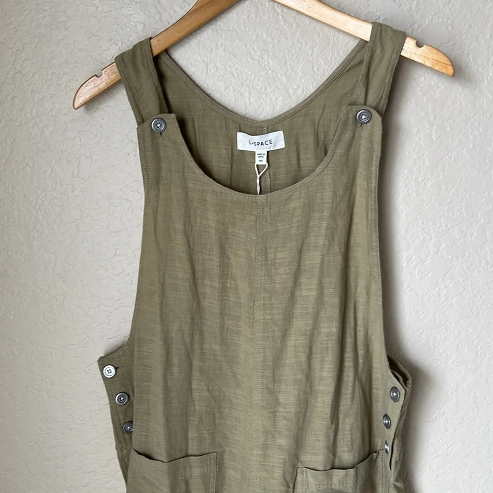 NWT L*space green cotton freya jumpsuit overalls - Image 5
