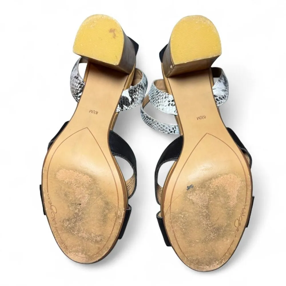 Halogen Women’s Haley' Crisscross Snakeskin Print Strap/ black Sandal Sz 8.5M - Image 5