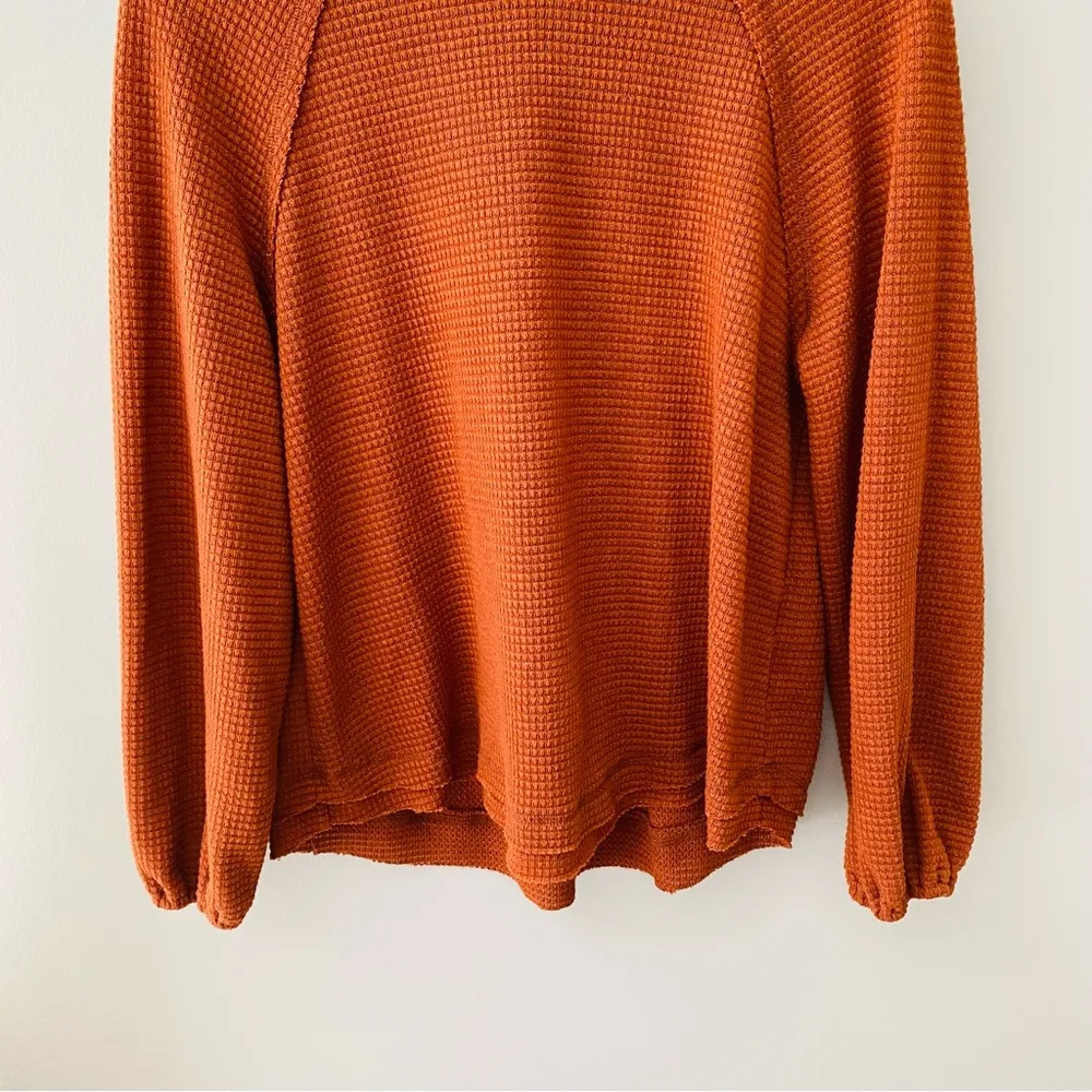 Altar'd State Long Sleeve Top Rust Orange Sz Small - Image 3