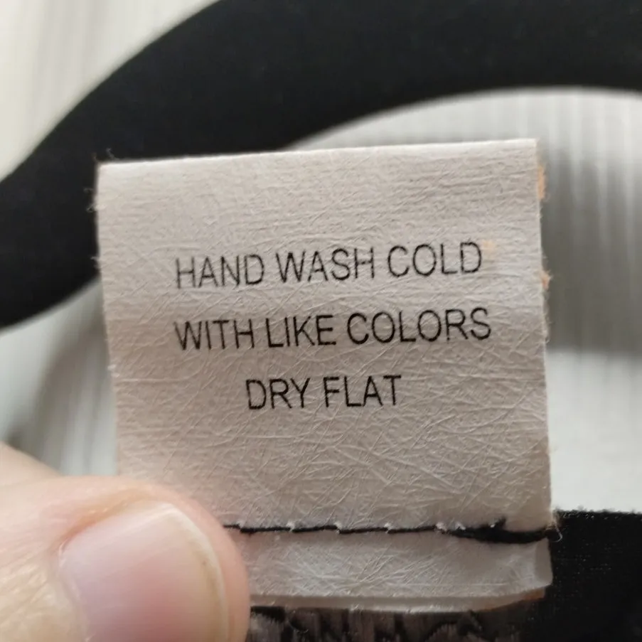 Slinky Brand Vintage Size Large Tie Knot Black Packable Leaf Botanical Cardigan - Image 5