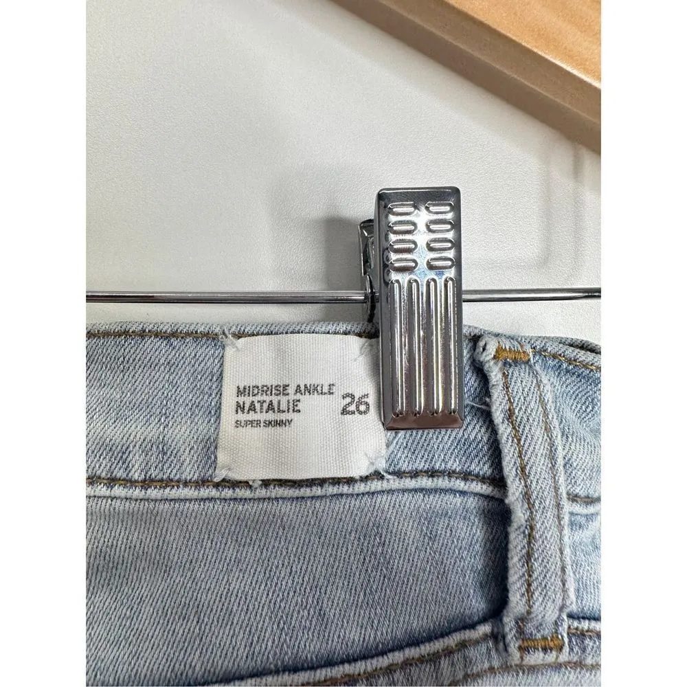 HUDSON Jeans Womens Midrise Ankle‎ Natalie Distressed Super Skinny Size 26 - Image 9