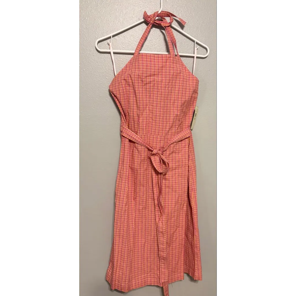 Espirit Vintage Plaid Halter Mini Dress - Image 2