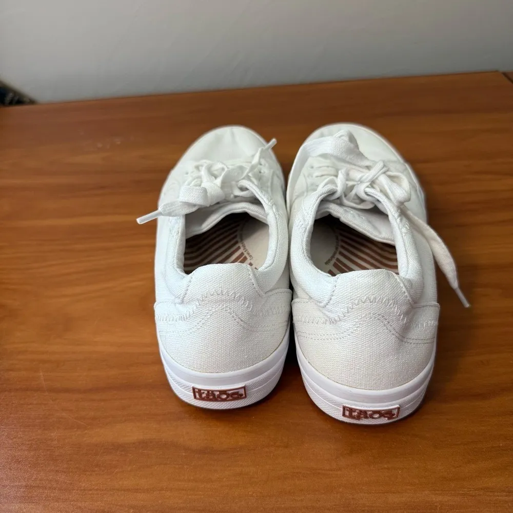 Täos Plim Soul Canvas Sneaker Lace Up All White Orthotic Comfort PLS - Image 9