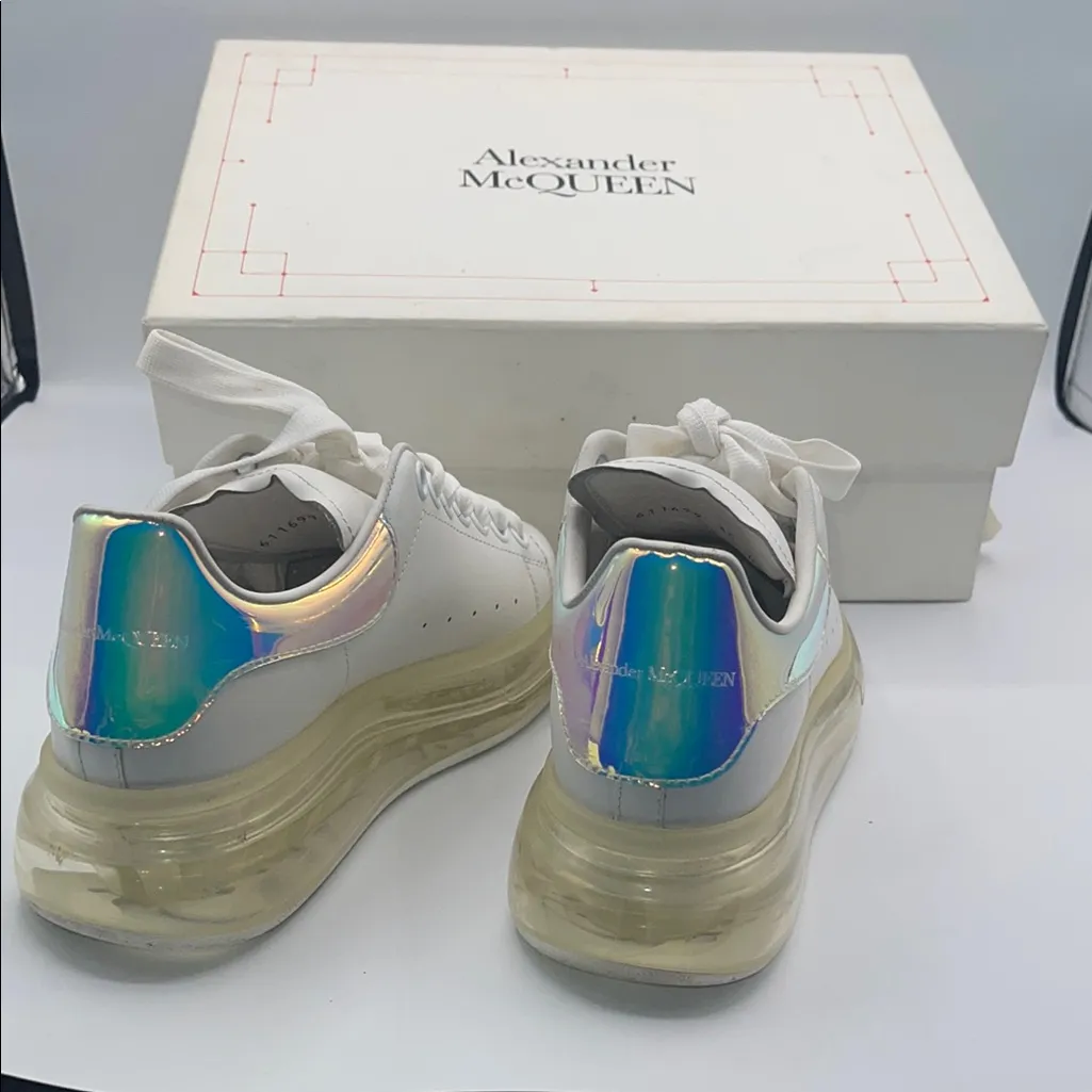 Alexander McQueen White and Cream Sneakers - Image 2