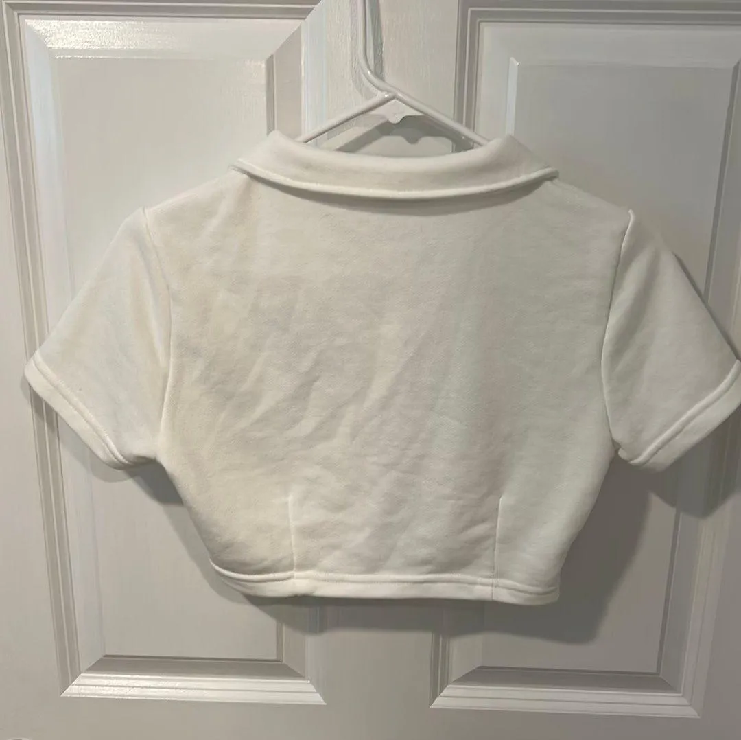 Cider Cropped Collared Bear Tee - Image 4