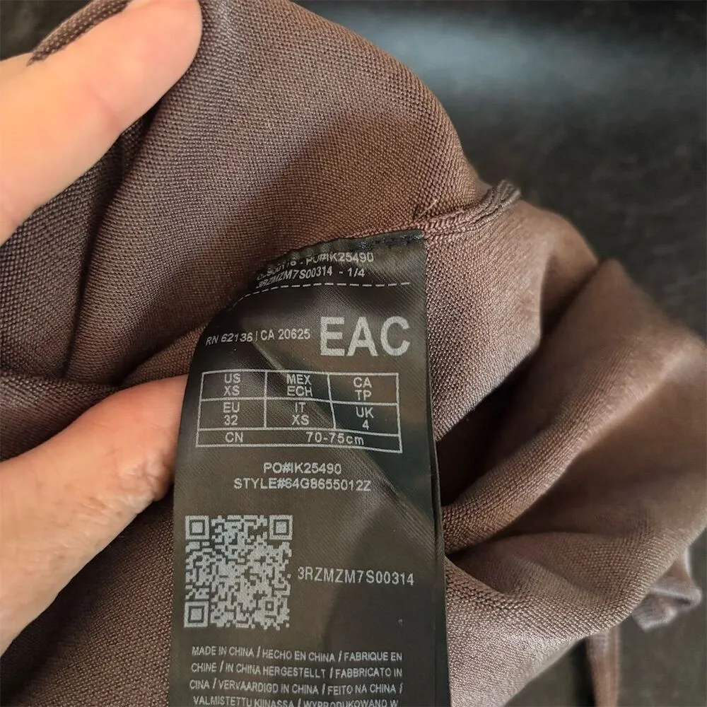 Marciano Women's XS Brown Rib-Knit Turtleneck Bodycon Dress - Image 7