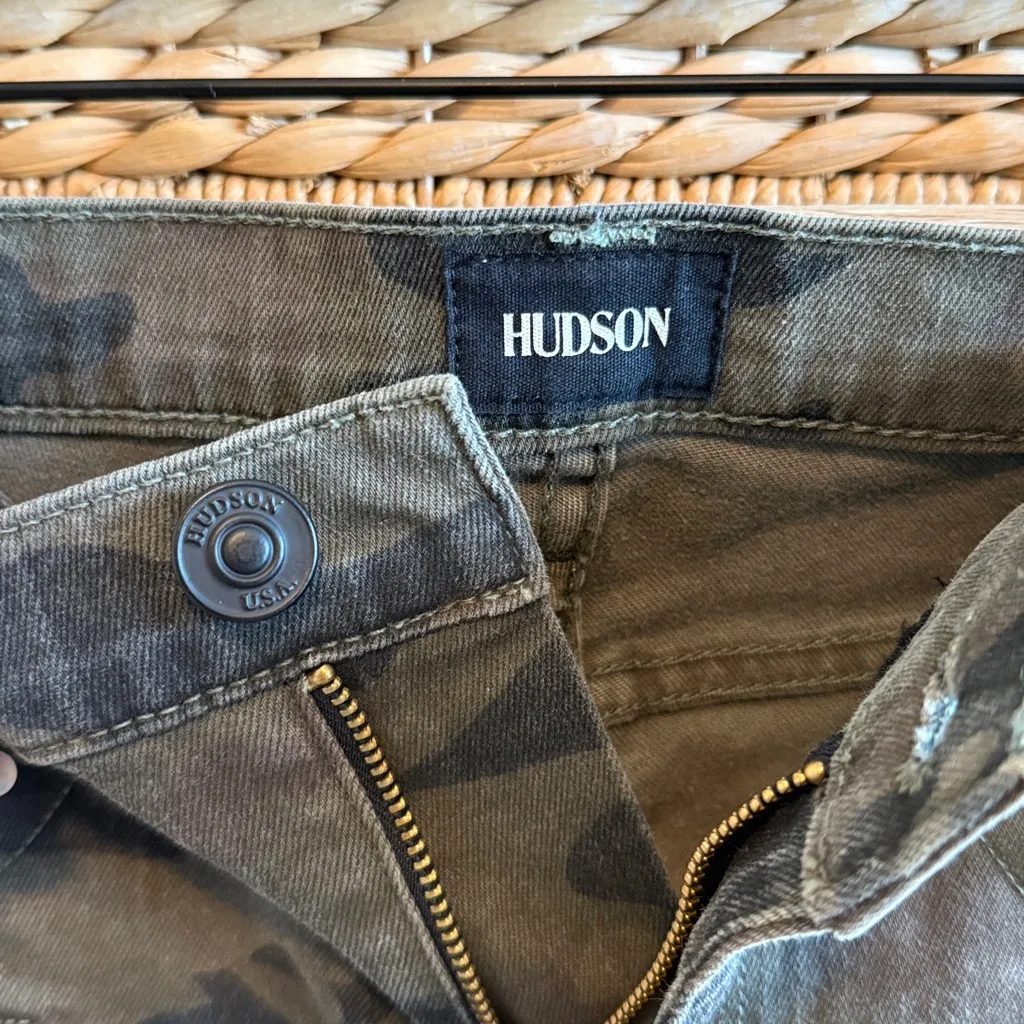 Hudson Colby Ankle Moto Skinny Cargo Camo Mid-Rise Jeans, 28 - Image 10