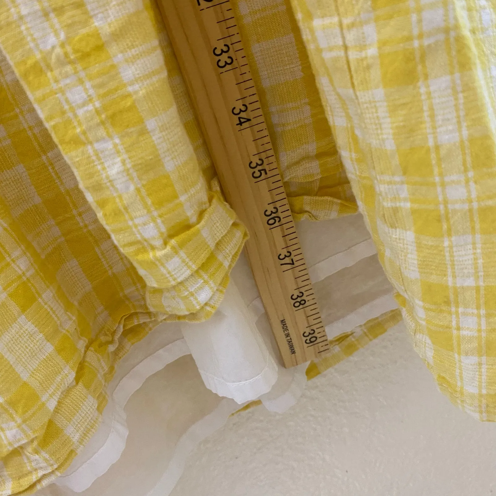 Hope & Henry Organic Cotton Yellow Ruffle Strap Mini Dress Size 10 Summer - Image 7