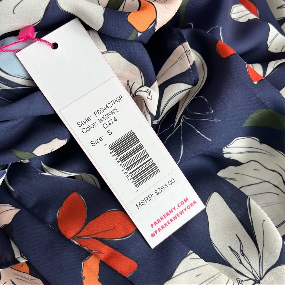 Parker Floral Mini Dress Shift Cold Shoulder Size S NWT $398.00 - Image 8