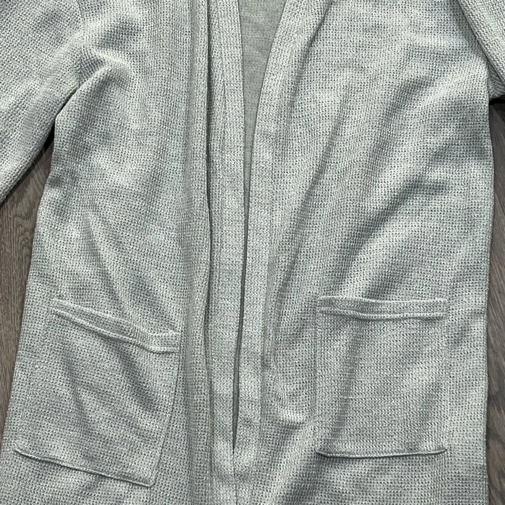 Women’s Shein Pocket Medium Gray Cardigan Sweater - Image 3