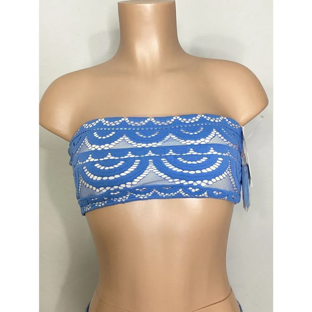 New PilyQ sky blue bikini set. D-top(large)/L- bottom. Normally $160 - Image 6