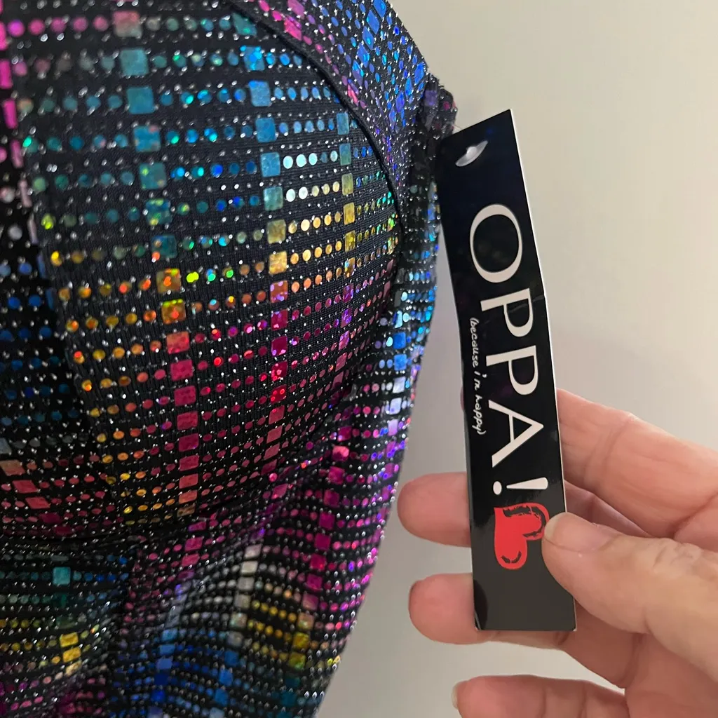 Colorful Sequin Bustier Top Black Size XL - Image 7