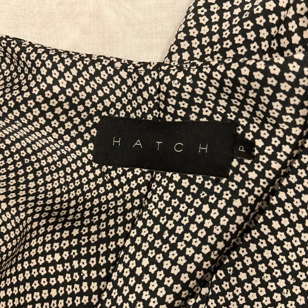 Hatch black white mini floral formal midi dress maternity SZ Petite - Image 7