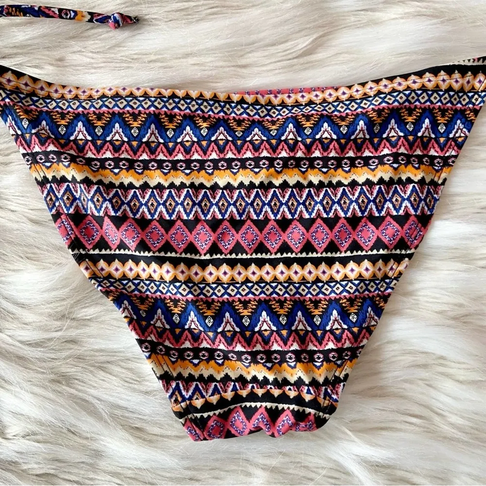 Primark  Pink Black Blue Orange Tan String Strappy Tie Side Bikini Bottoms Sz 4 - Image 17