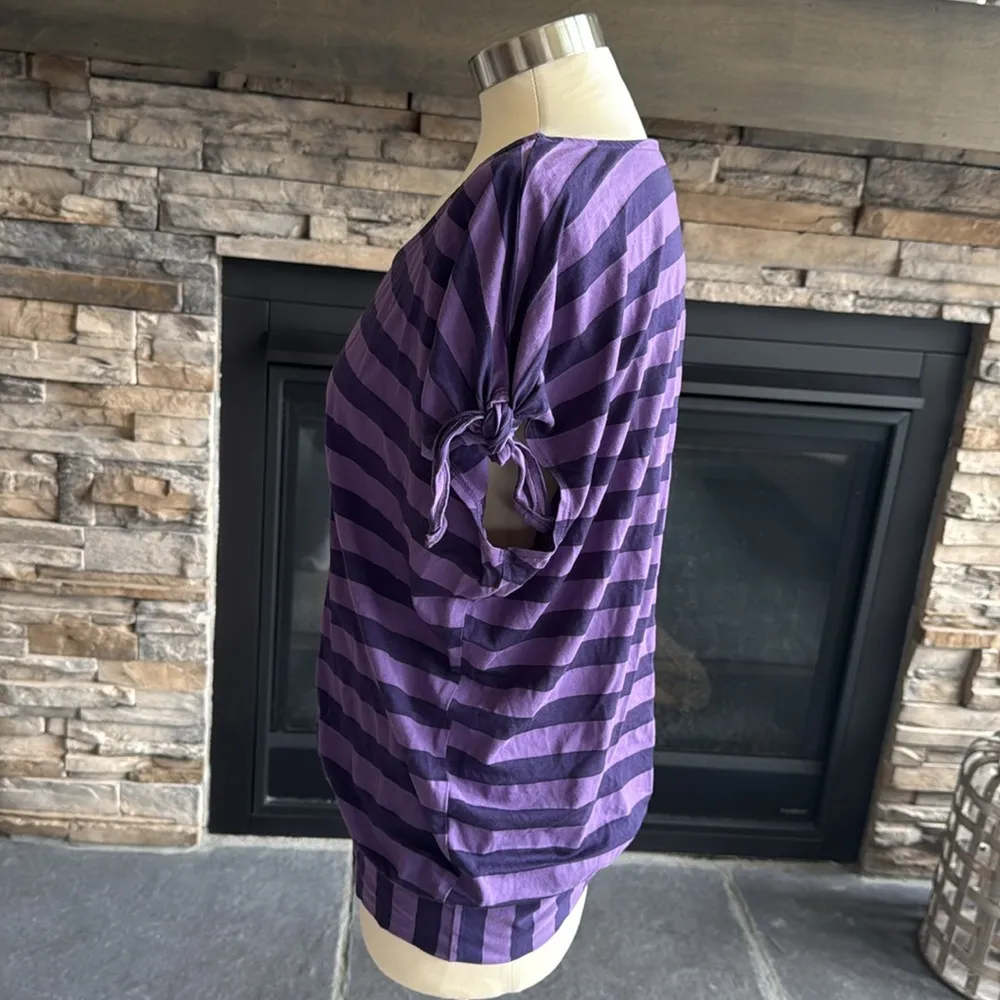 Ella Moss Purple Relaxed Short Sleeve Tee - Image 4