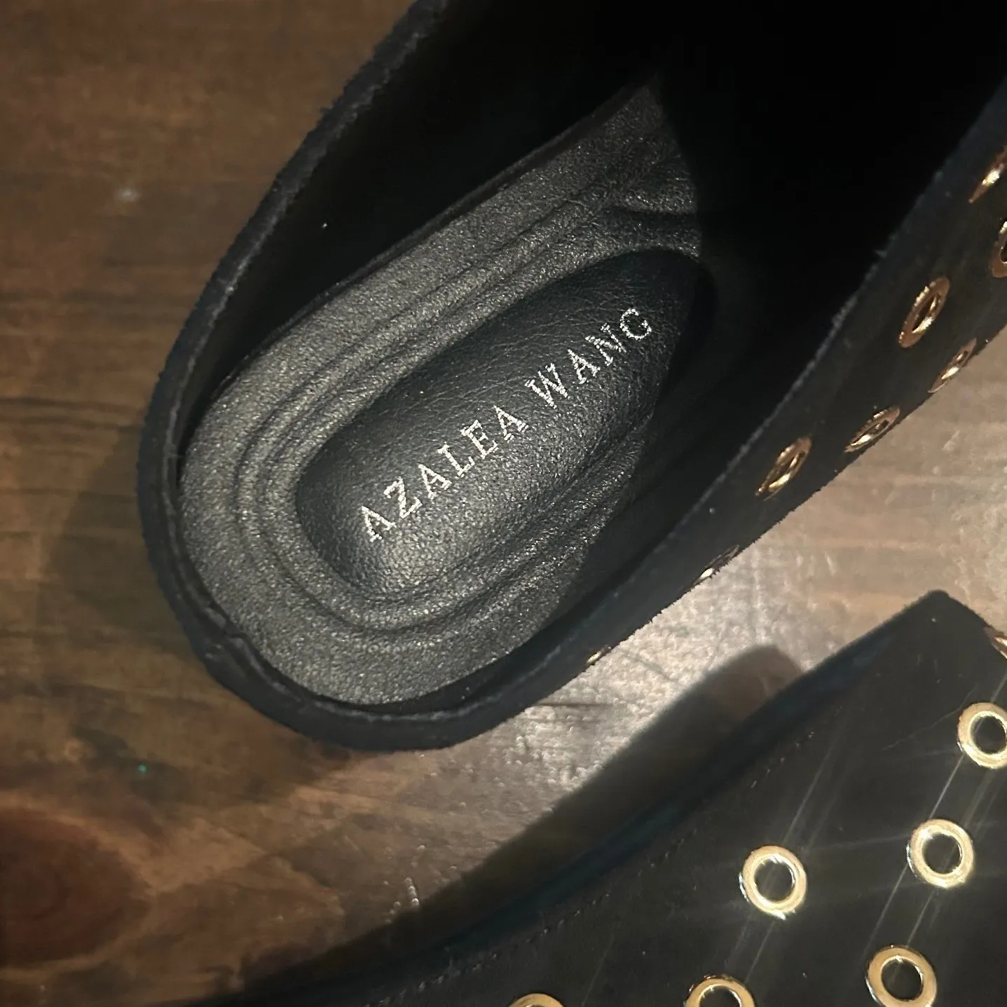 Urban Outfitters Azalea Wang Dilip Studded Clog Grommet Platform Chunky Shoes Black Size 9 - Image 10