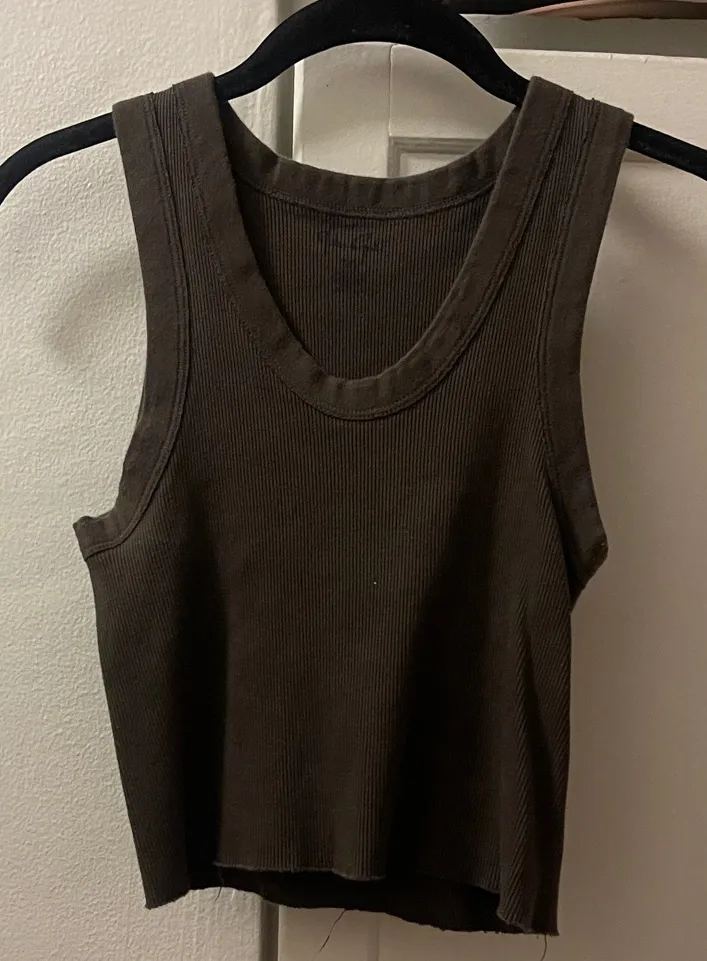 J Galt Brand Melville Cropped Tank Top Brown Size undefined - Image 1