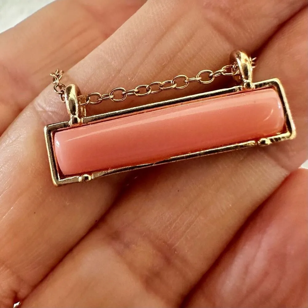 Gen 3 Jewels gold rose colored bar necklace Pink - Image 3