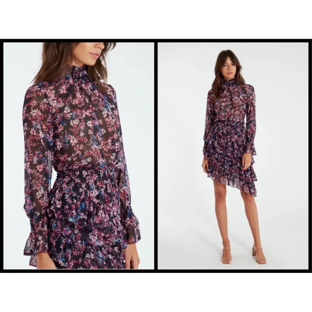 💕MISA LOS ANGELES x REVOLVE💕 Savanna Asymmetrical Long Sleeve Mini Dress S NWT - Image 5