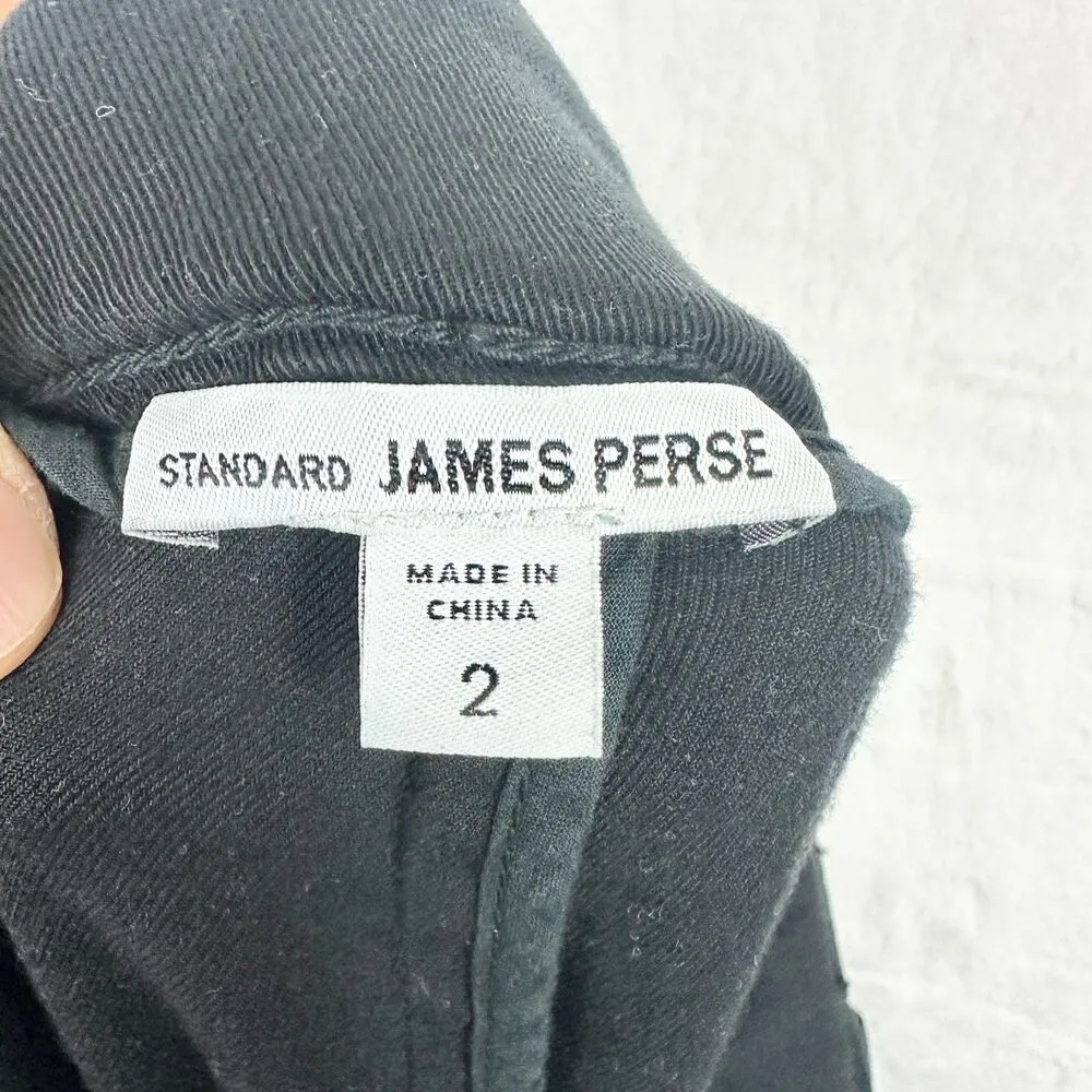 James Perse Gabardine Pull On Pant Size 2  Medium Black Lyocell Supersoft - Image 5