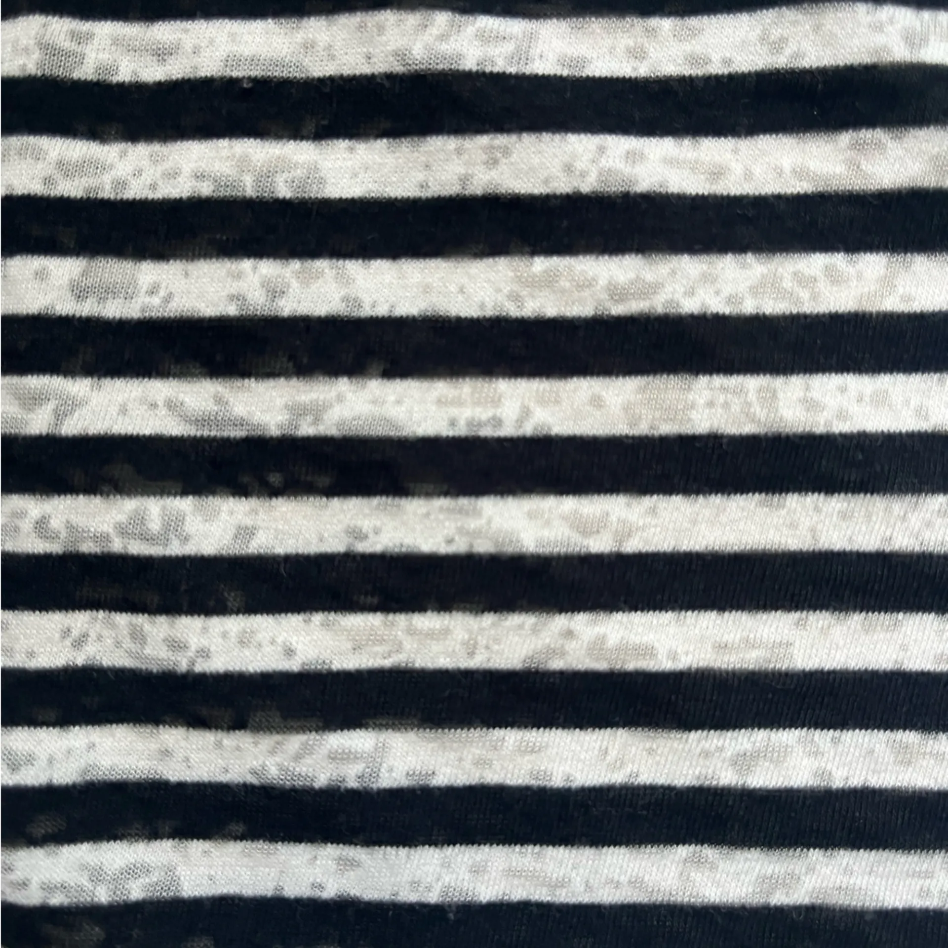 ALLSAINTS Black Cream Striped Boat Neck Dolman Long Sleeve Semi Sheer Top Size M - Image 3