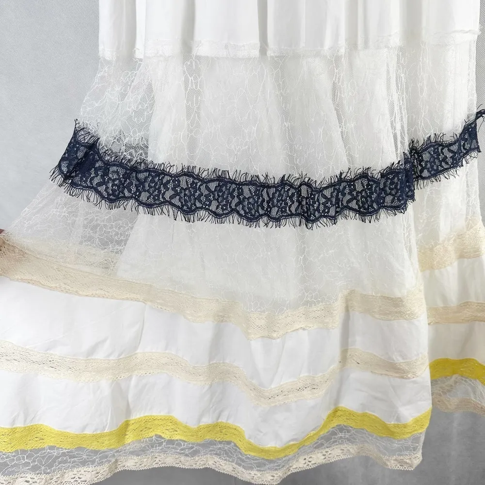 STELLAH Color Block Lace Trim Midi Visit Dress Size XS - Image 5