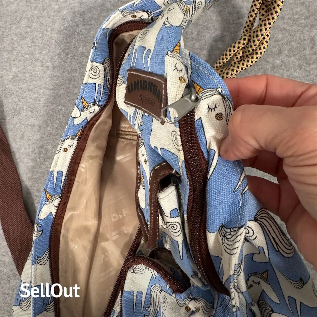 UnionBay Women’s Unicorn Rope Sling Bag Blue Medium Crossbody - Image 5