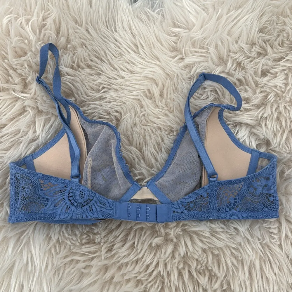 Victoria secret Blue Lace Women's sexy delicate romantic Bra 34 C - Image 3