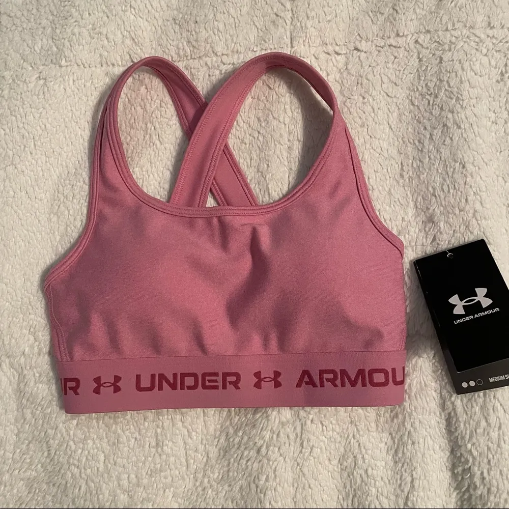 Under Armour Crossback Mid Heather Bra - Image 3