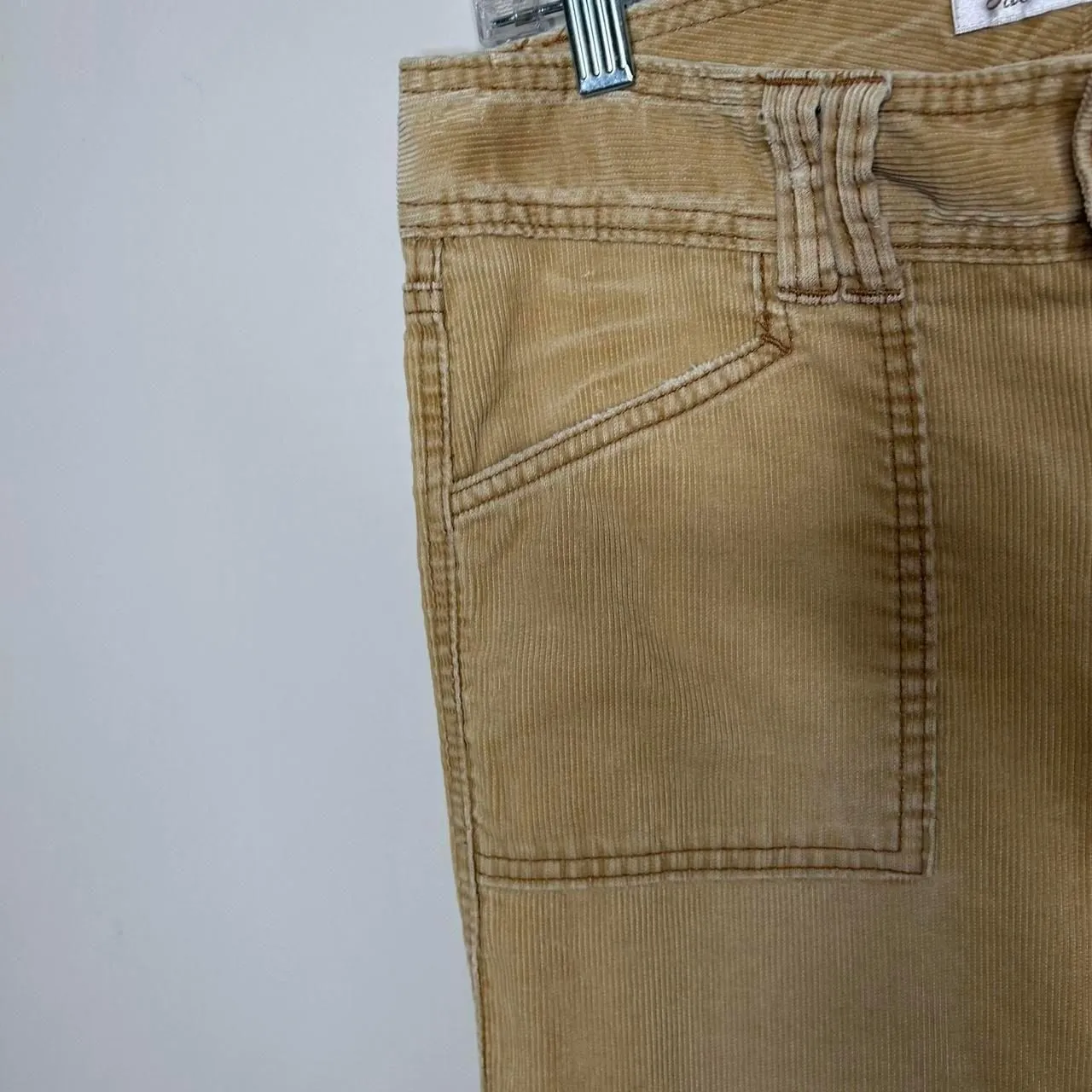 Abercrombie & fitch vintage Y2K 2000s retro low rise Tan corduroy flare - Image 5