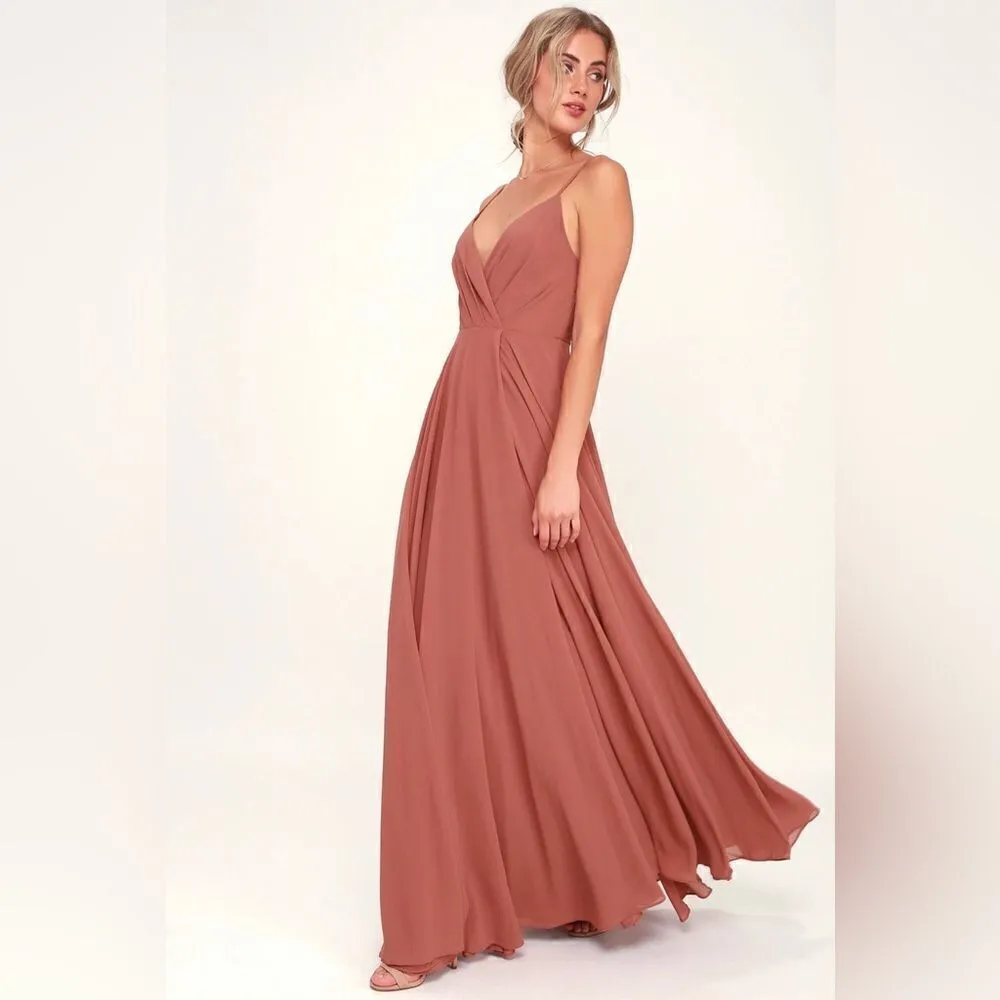 Lulus All About Love Rusty Rose Maxi Dress - Image 5