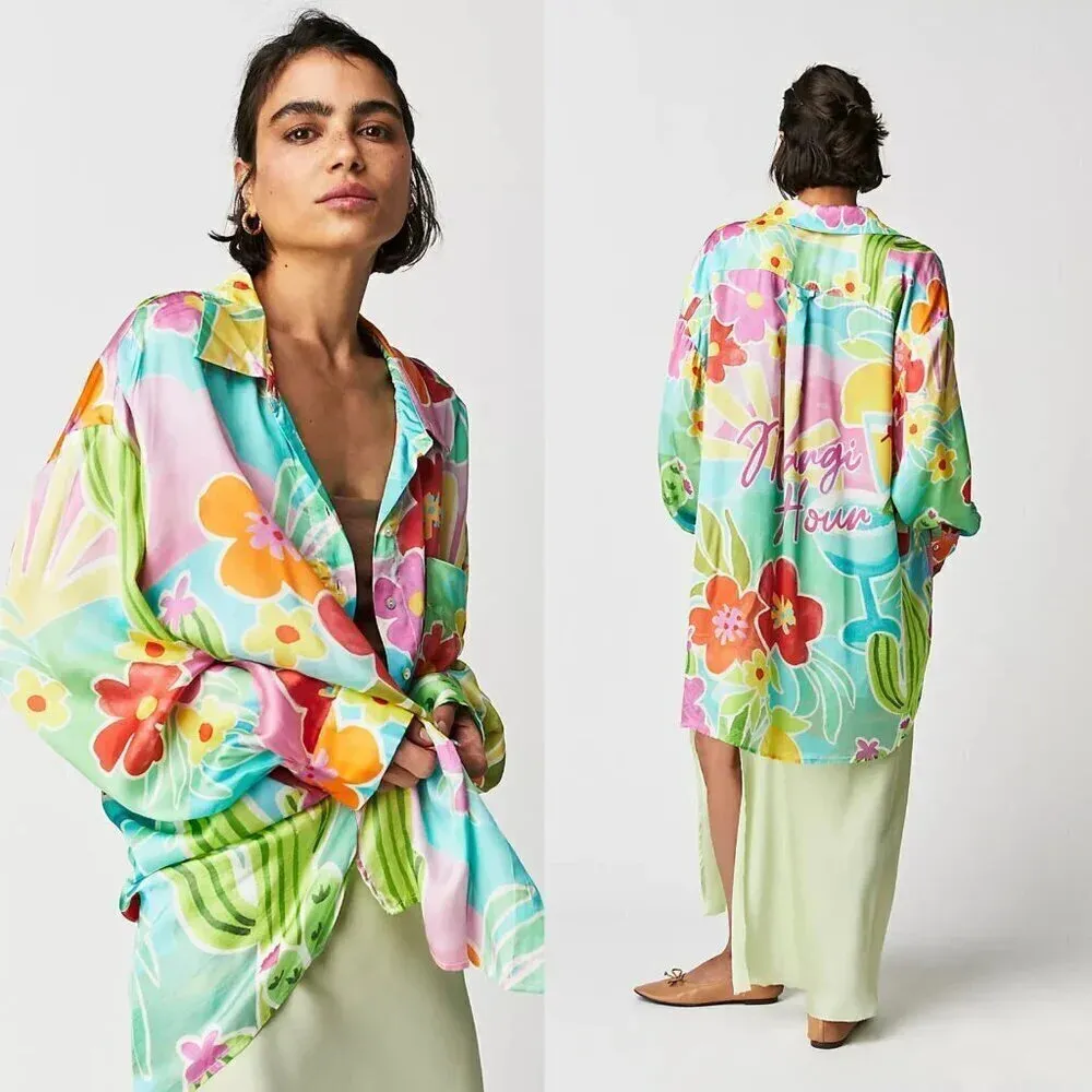 Free People Spell Margi Hour Shirt Dress Size Medium NWOT $199 - Image 14