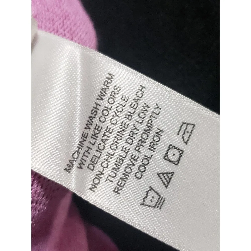 Emma James Women Pink Solid Rayon Round Neck Long Sleeve Cardigan Sweater Size S - Image 11