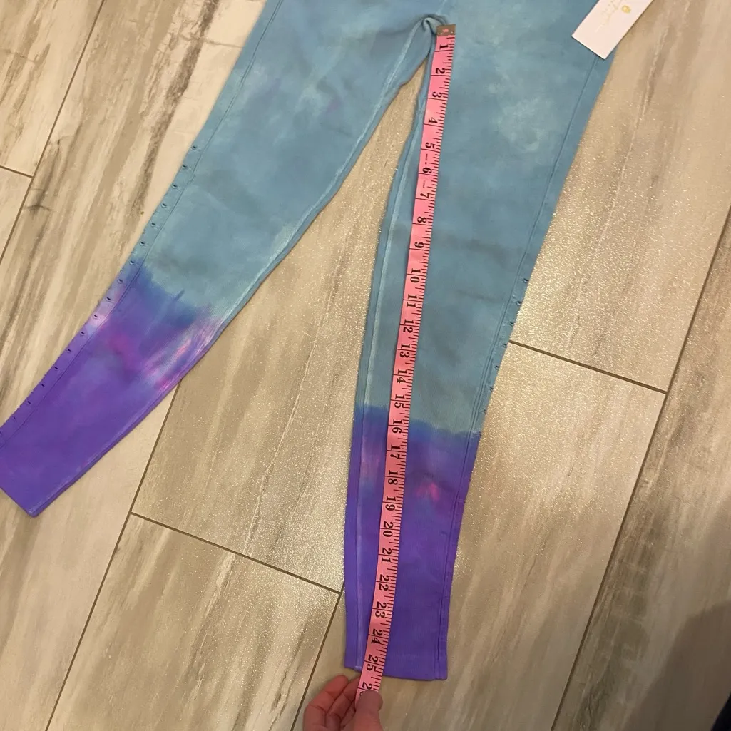 NWT Spiritual Gangster Purple and Blue Tie Dye Self Love Leggings, size XS/S - Image 13