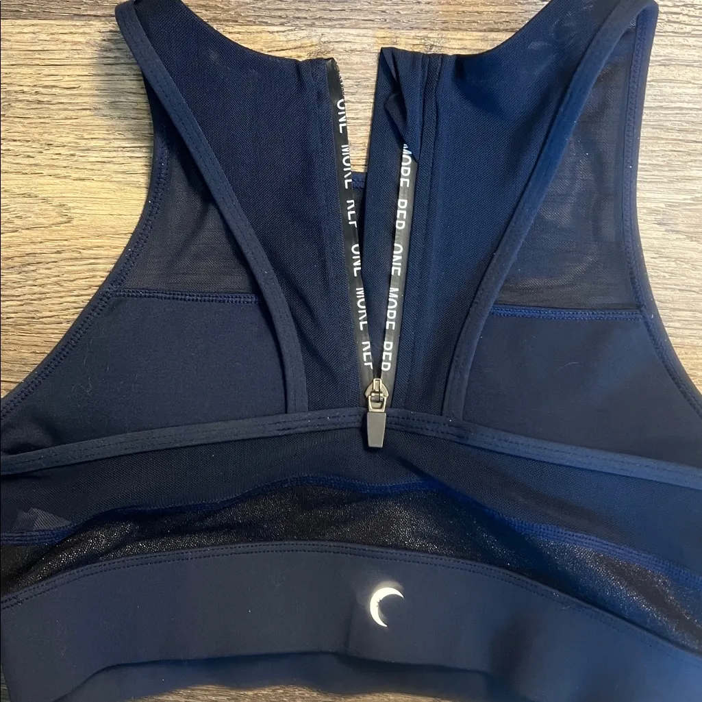 ZYIA Activewear Blue Twilight All Star One More Rep Padded Sports Bra Sz Medium - Image 3