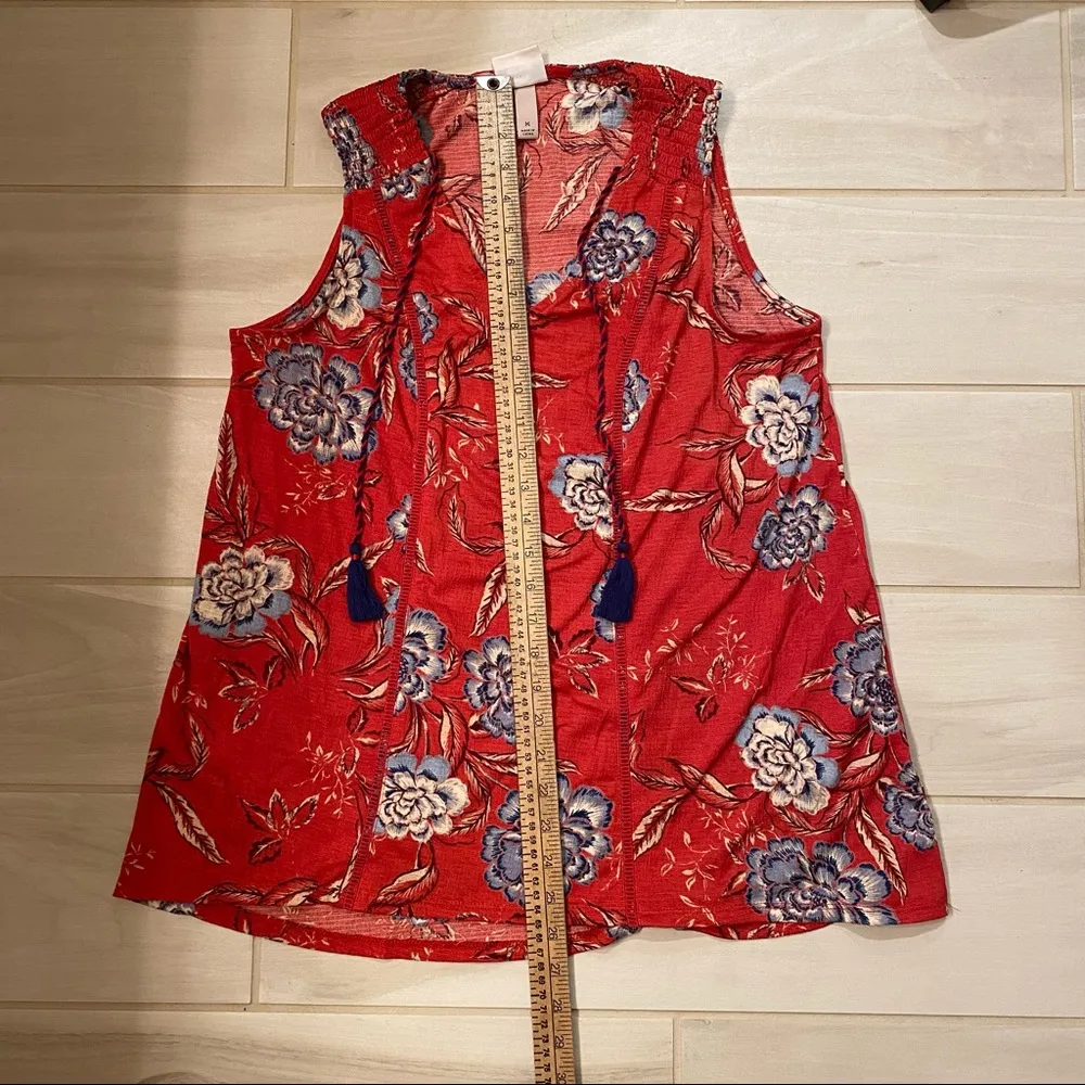 Knox Rose || Floral tank with tassel tie - Image 7