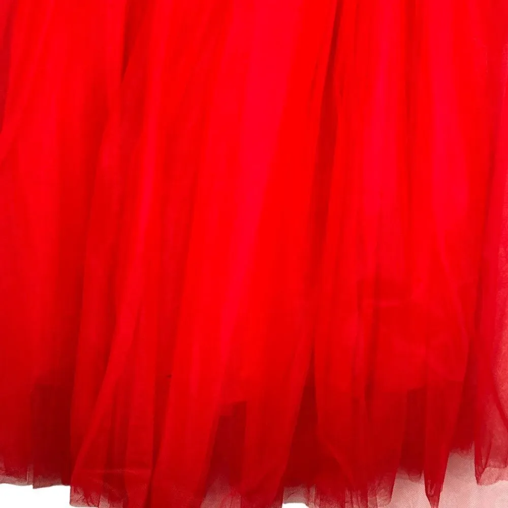 Long Red‎ Tutu Skirt Red Size XS - Image 3