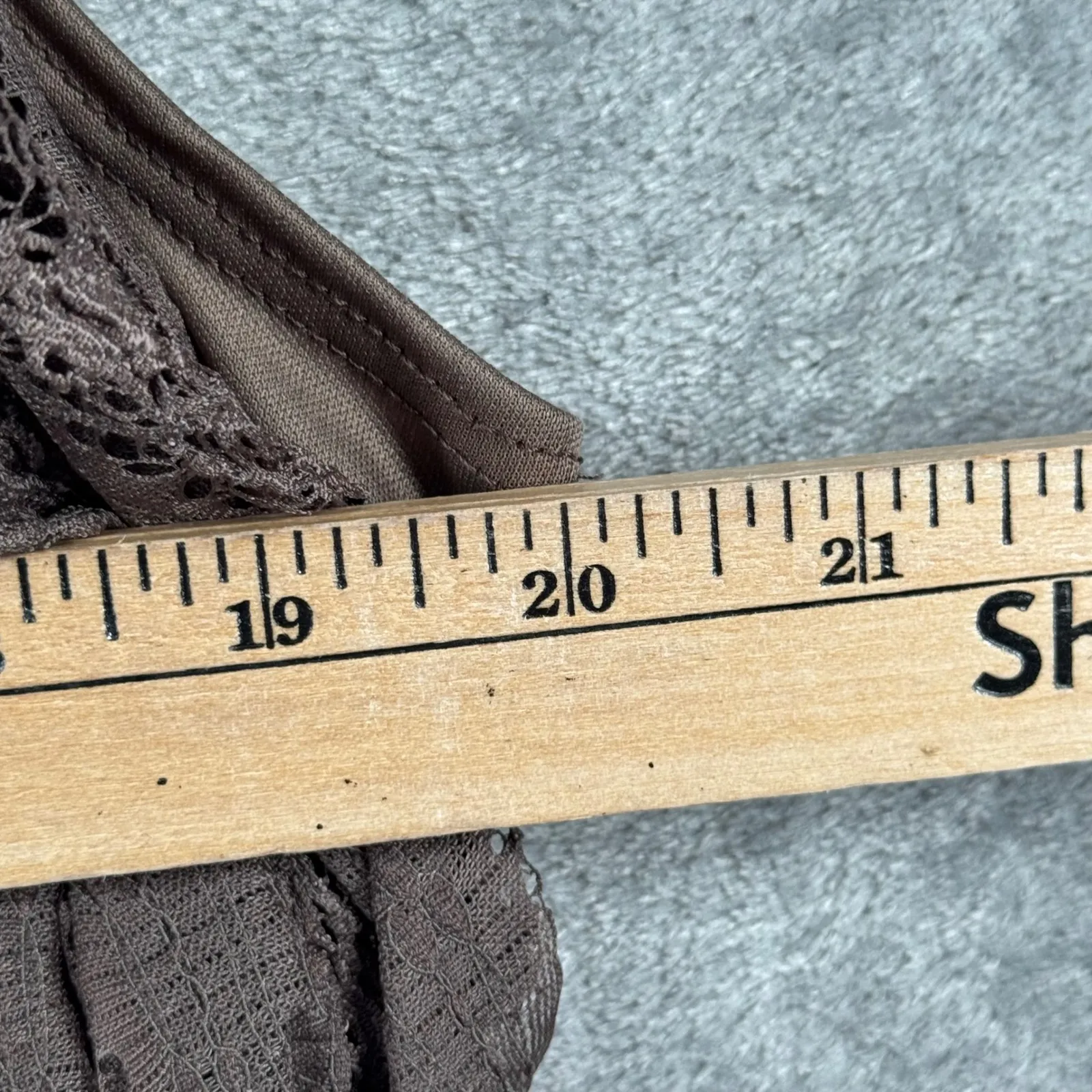 Dressbarn Top XL Mocha Brown Lace Batwing Blouson Boho Fairy Grunge Whimsigoth - Image 9