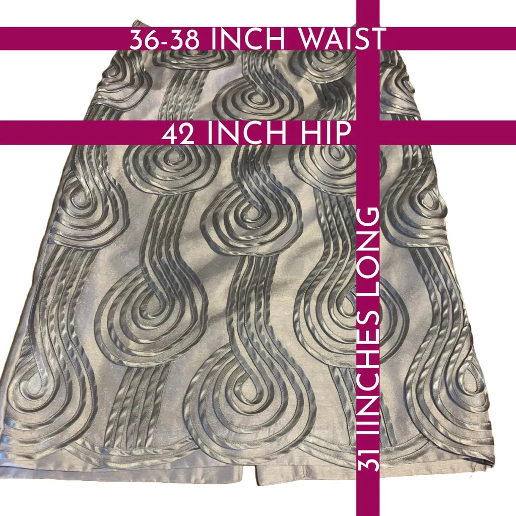 MIDNIGHT VELVET TULLE & TAFFETA SILVER MIDI SKIRT (16) - Image 11