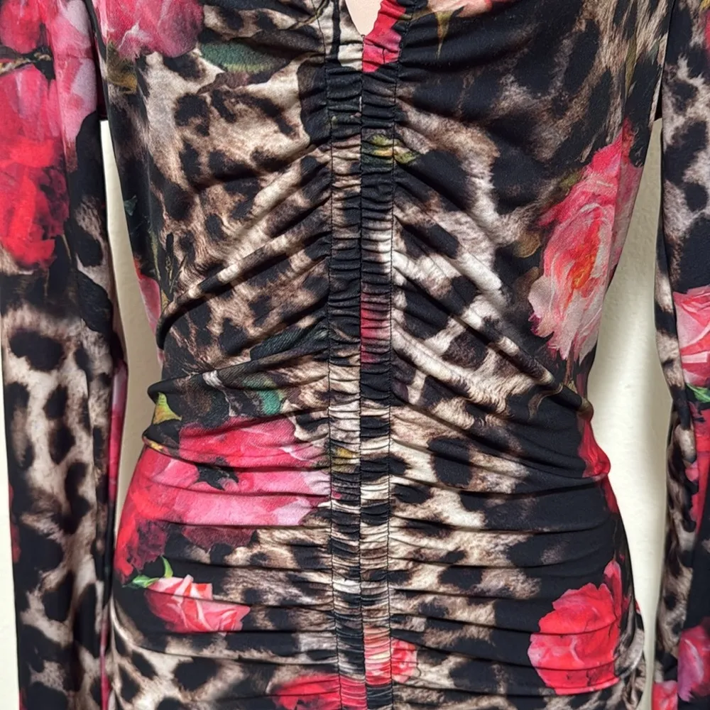 Venus animal print floral woman rushed dress size small - Image 3