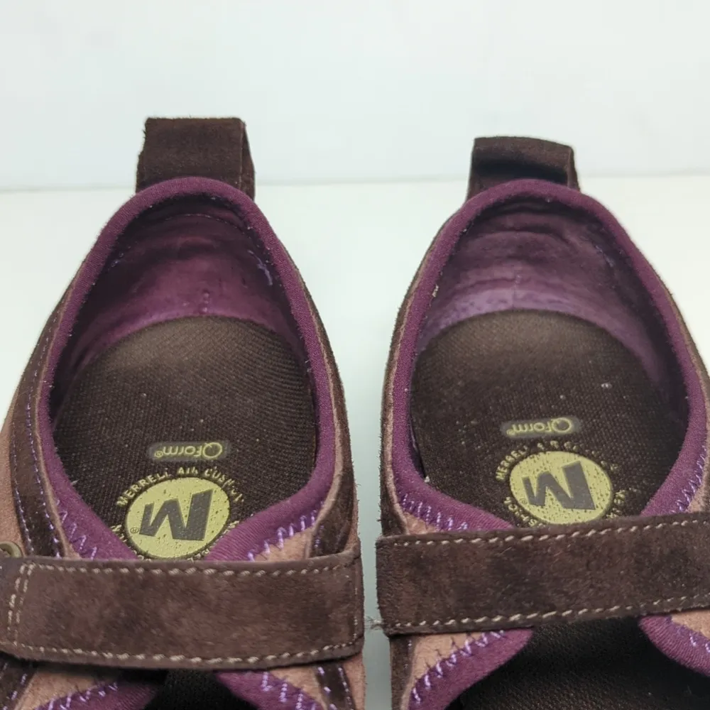 Merrell Brown and Purple Mary Jane sporty ballet flat sneaker Flats Granola Girl - Image 12