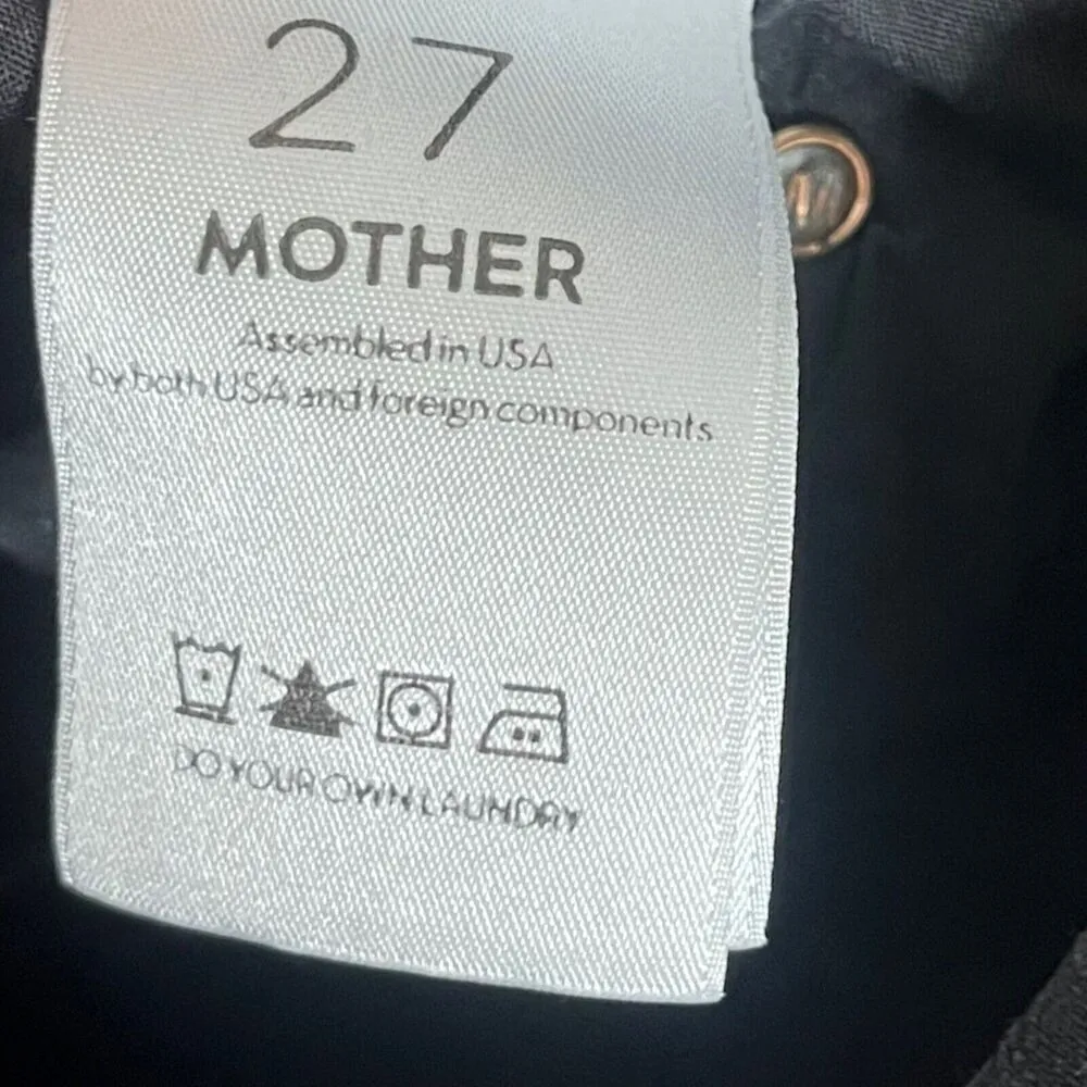 Mother The Stunner Step Fray Jeans Not Guilty Black Women’s Size 27 Raw Hem - Image 9