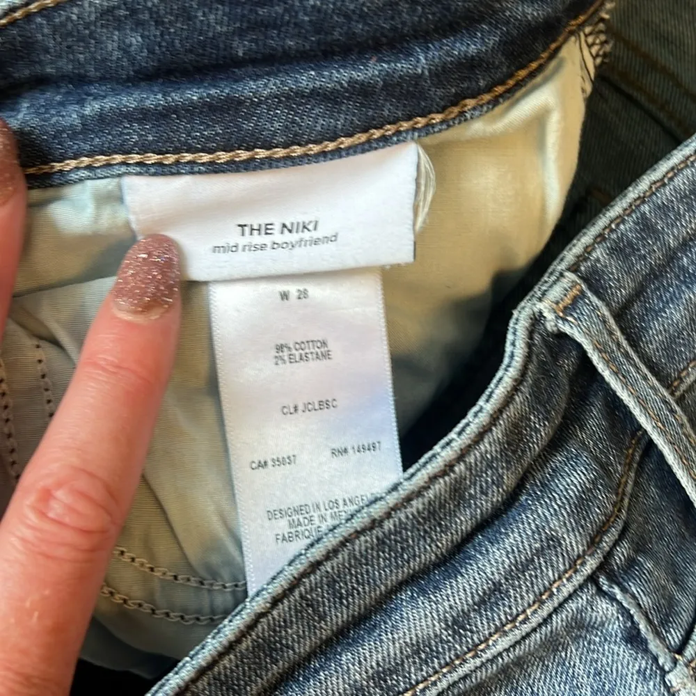 Joe’s Jeans Size 28 The Niki Mid Rise Distressed Boyfriend Jeans - Image 4