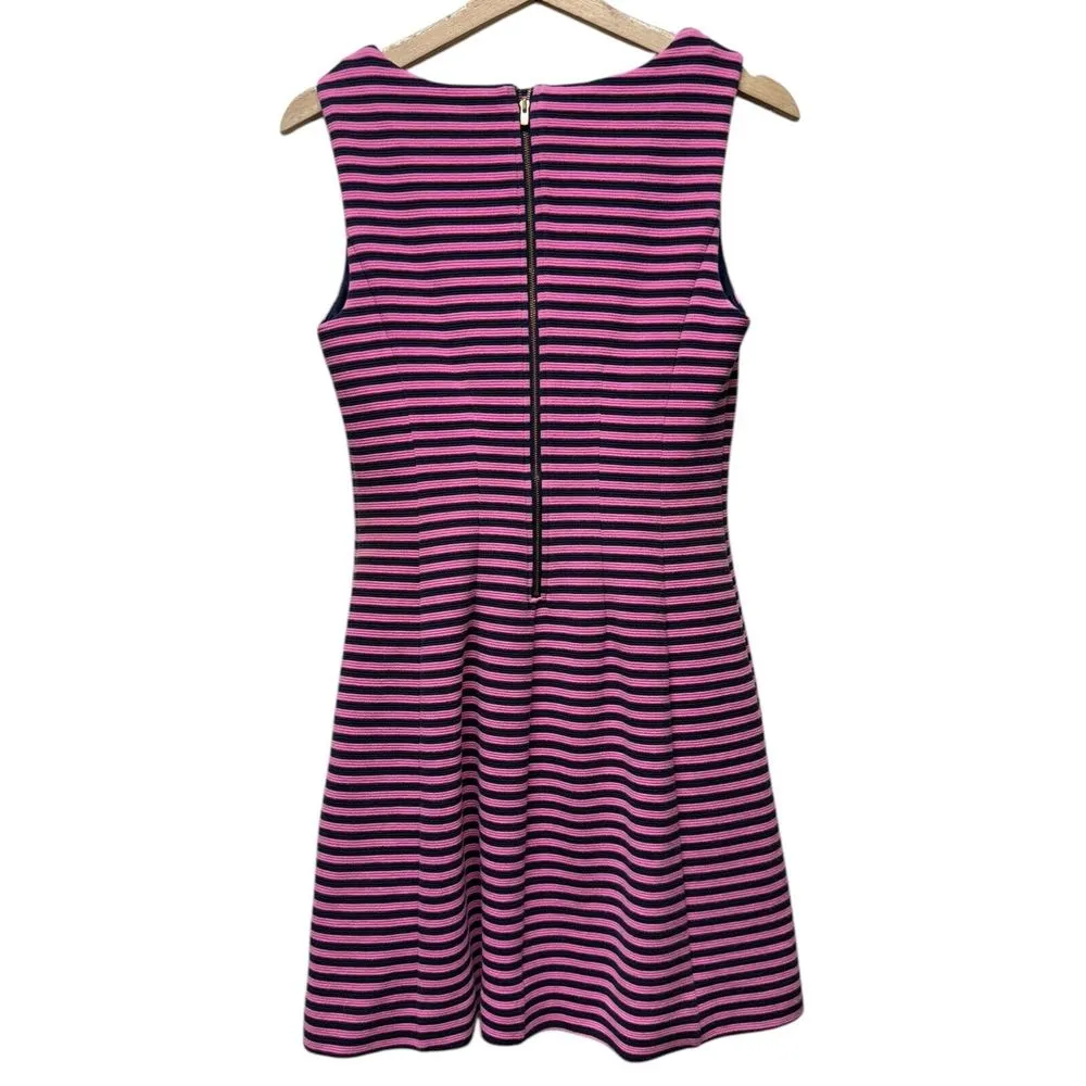 Lilly Pulitzer Mini Dress‎ Sz S Pink Blue Stripe Resort Preppy Sleeveless - Image 3