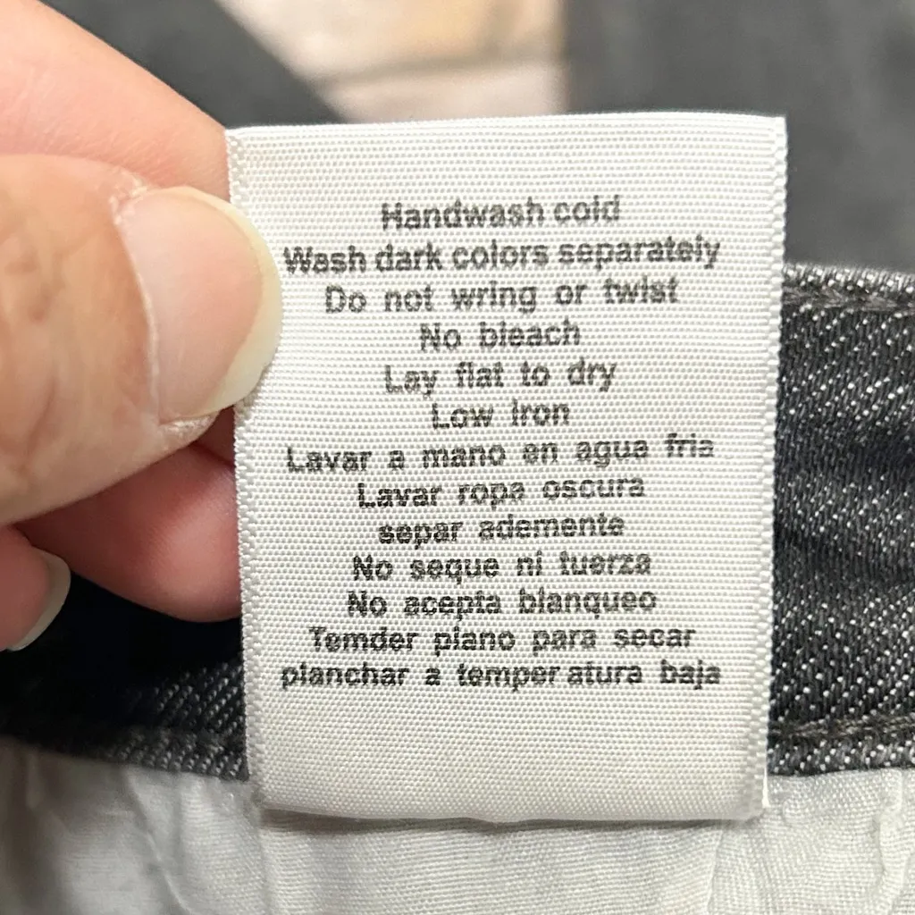 Judy Blue Washed Out Black Grey Distressed Cut Off Skinny Fit Ankle Jeans 11 30 - Image 12